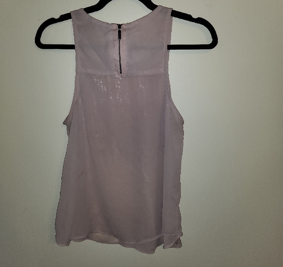 American Eagle Outfitters Beige Sequin Tank Top - Picture 2 of 3
